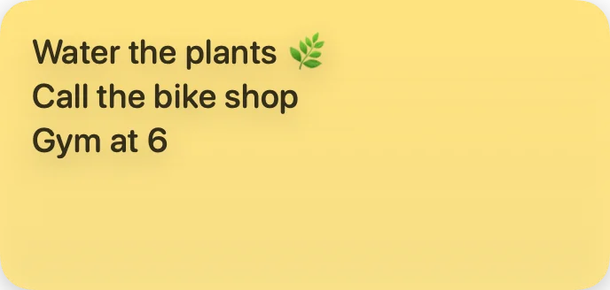 Sticky Note widget, Paper style